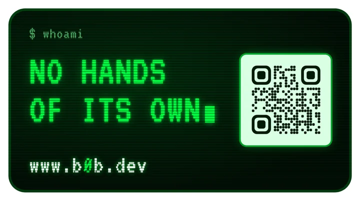 Sticker: NO HANDS OF ITS OWN