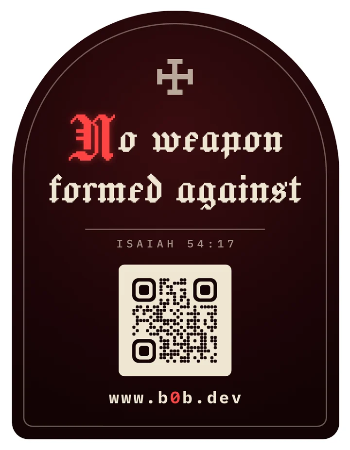Sticker: NO WEAPON FORMED AGAINST