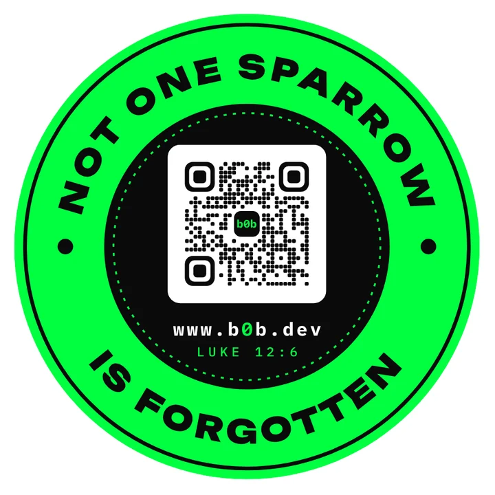 Sticker: NOT ONE SPARROW IS FORGOTTEN