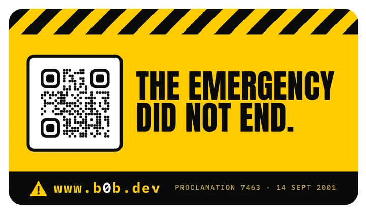 Sticker: THE EMERGENCY DID NOT END