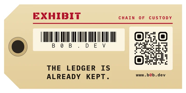 Sticker: THE LEDGER IS ALREADY KEPT
